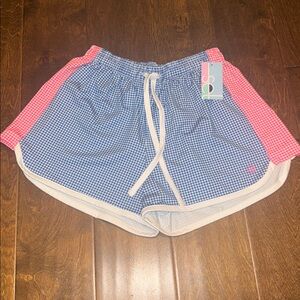 Blue and Pink Gingham Shorts